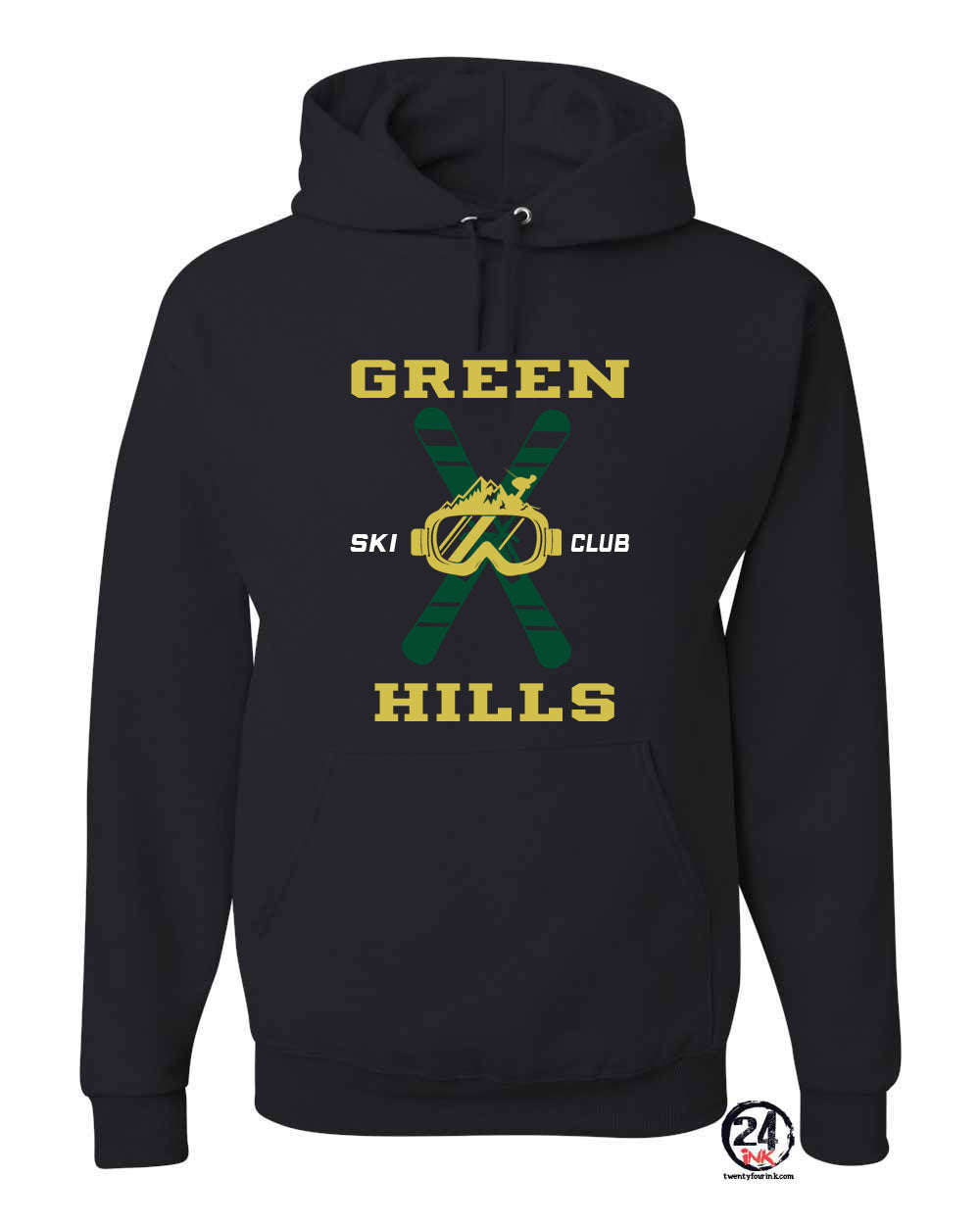 Green Hills Ski Club Design 2 Hooded Sweatshirt