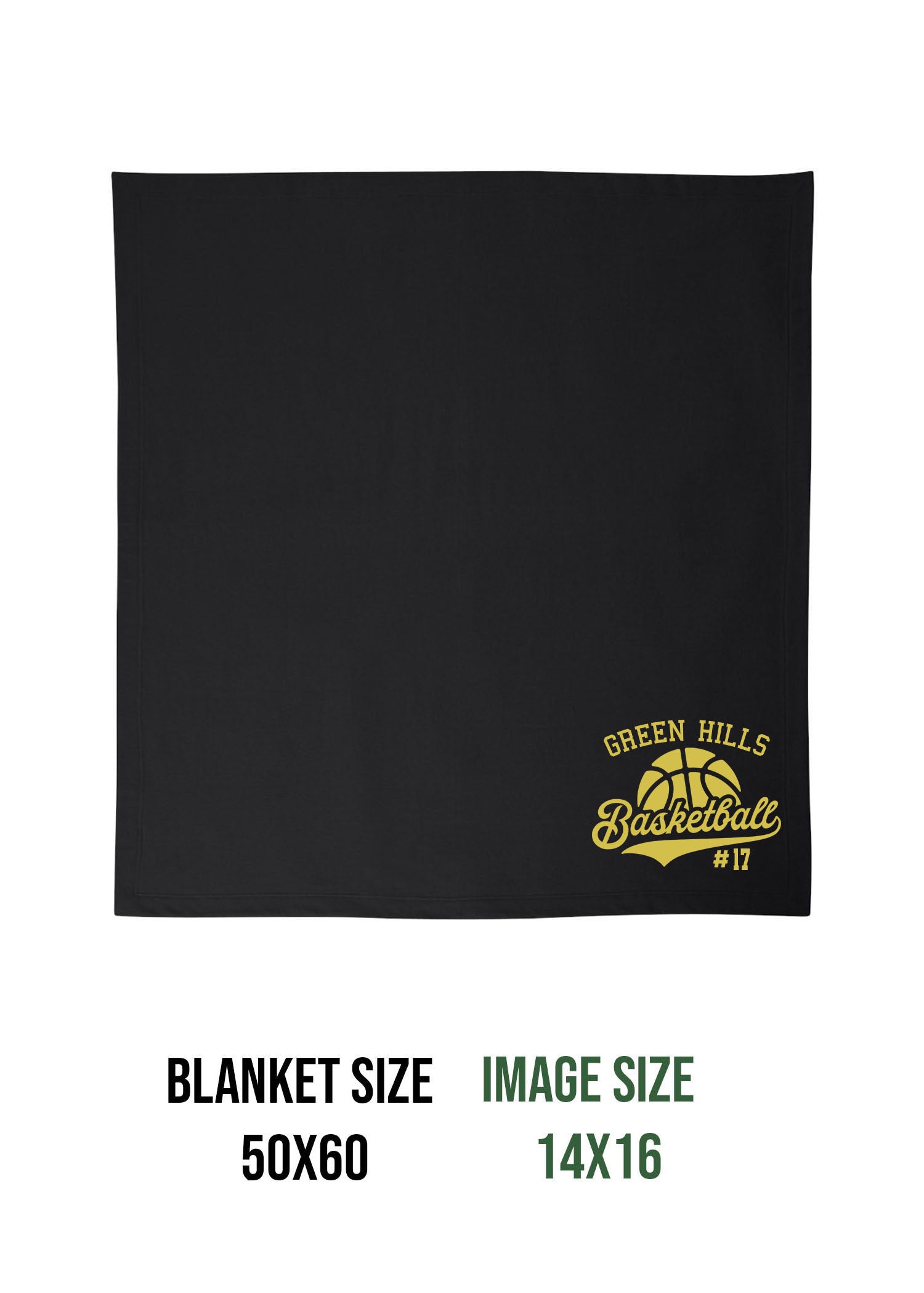 Green Hills Basketball Design 6 Blanket
