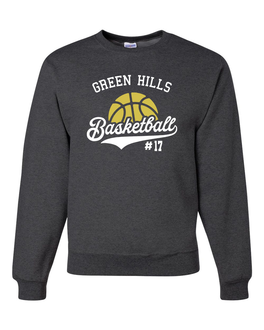 Green Hills Basketball Design 6 non hooded sweatshirt