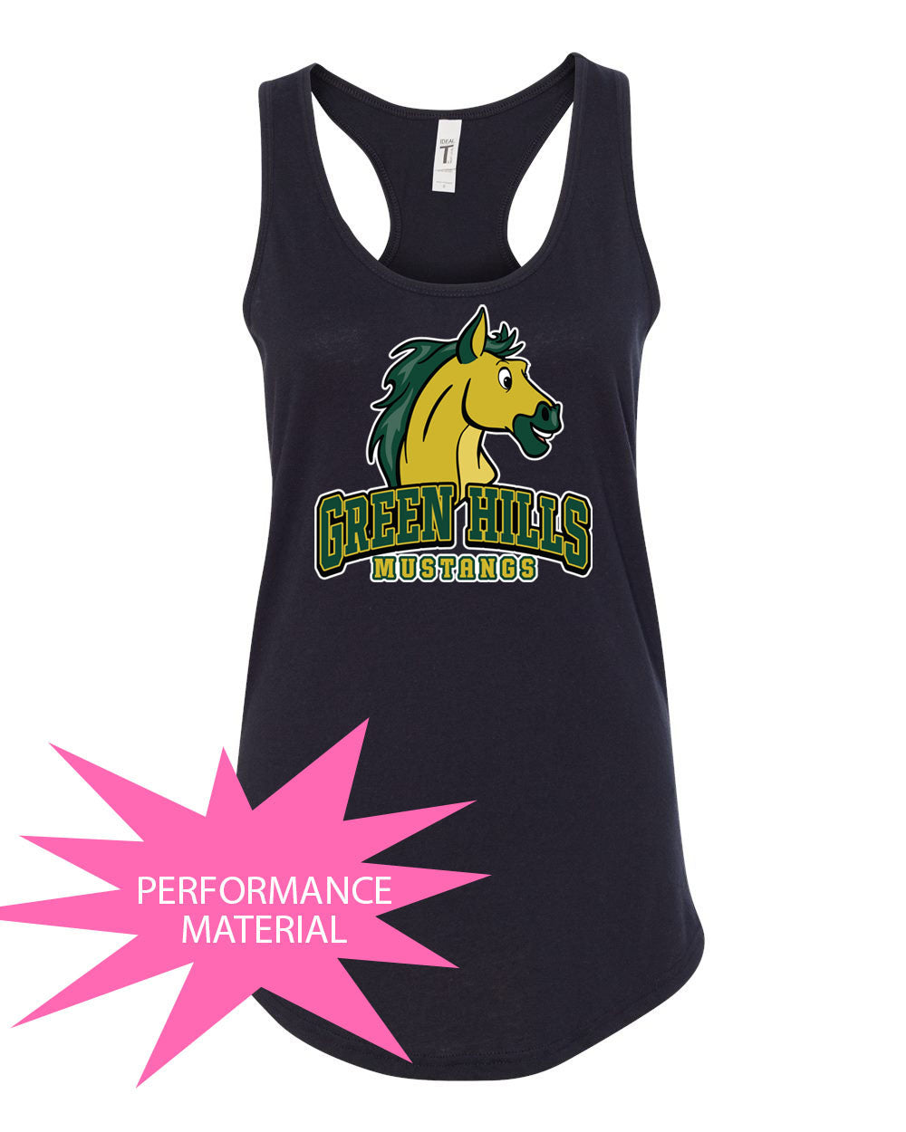 Green Hills Design 14 Performance Racerback Tank Top