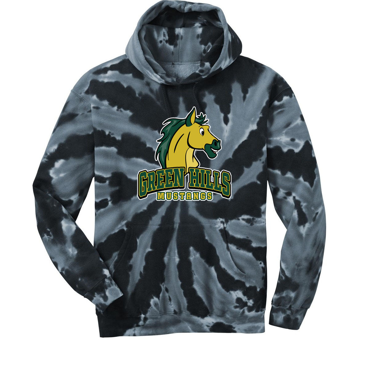 Green Hills Tie-Dye Hooded Sweatshirt Design 14