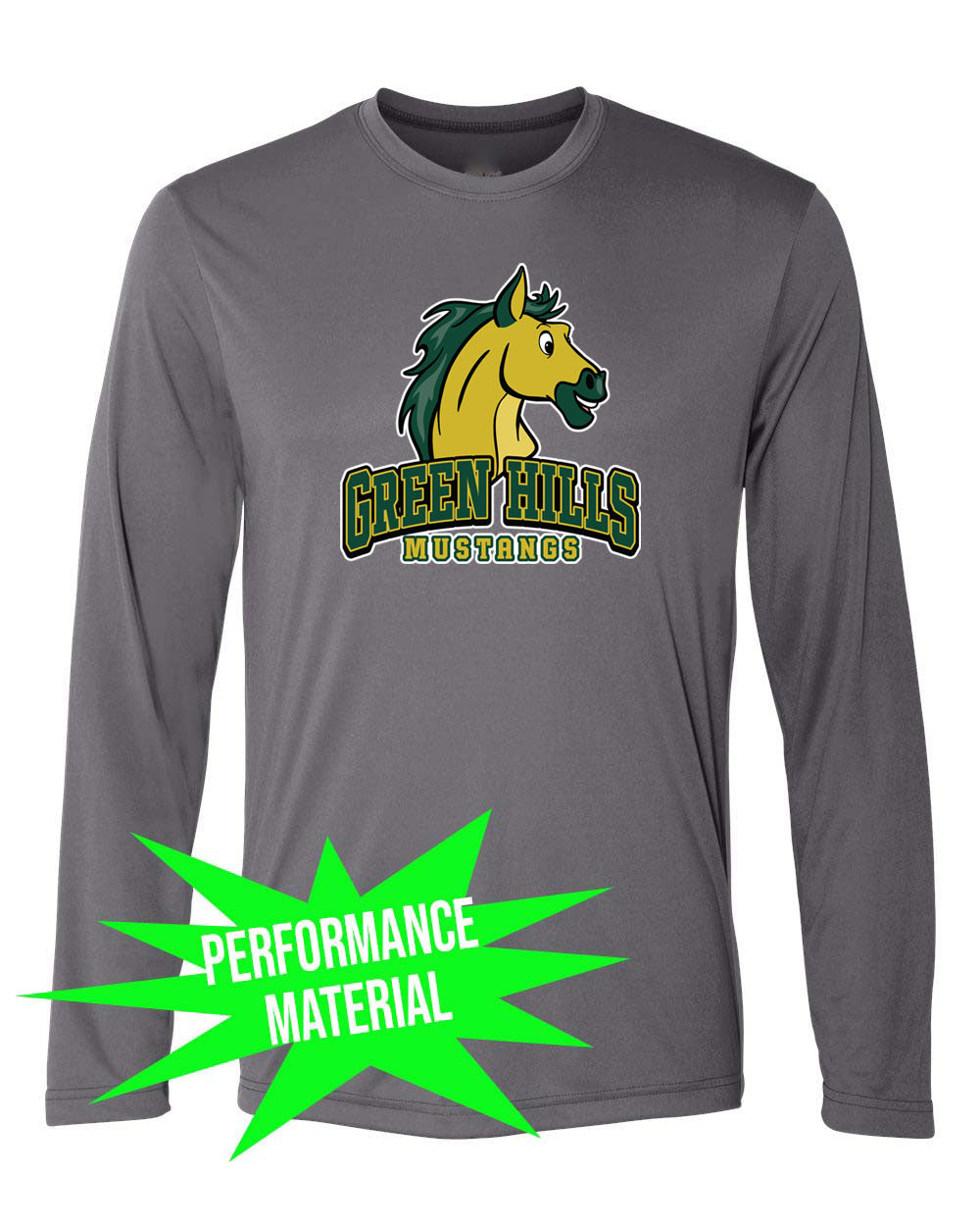 Green Hills Performance Material Long Sleeve Shirt Design 14