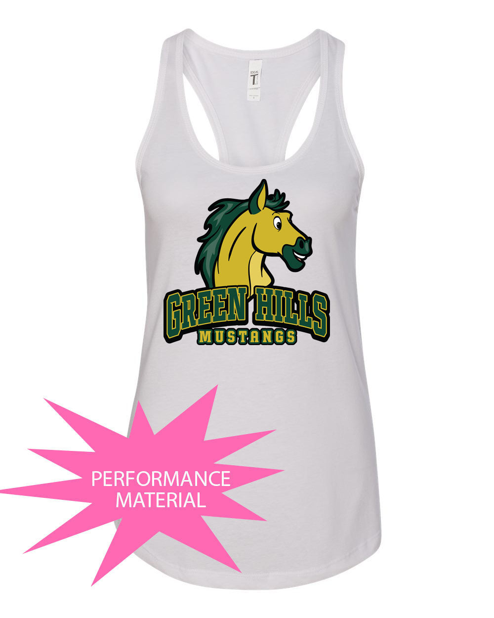 Green Hills Design 14 Performance Racerback Tank Top