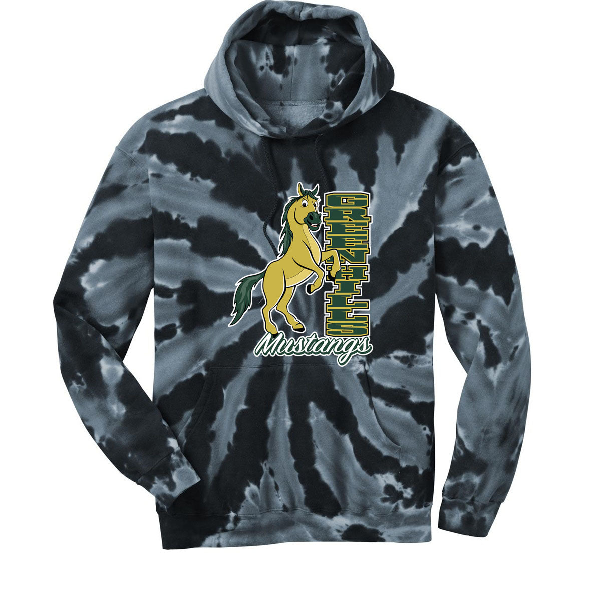 Green Hills Tie-Dye Hooded Sweatshirt Design 15