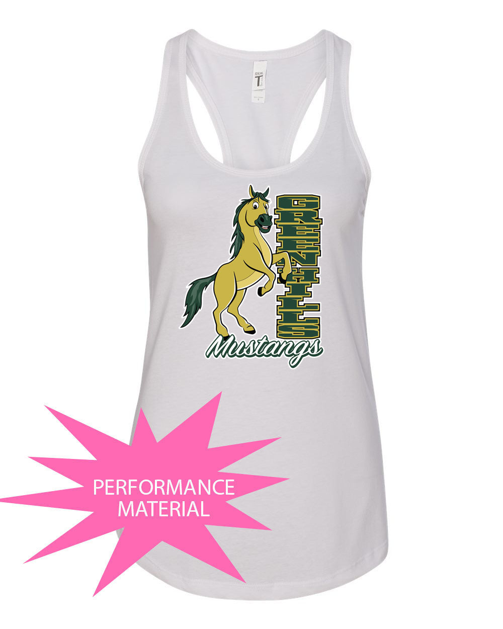 Green Hills Design 15 Performance Racerback Tank Top