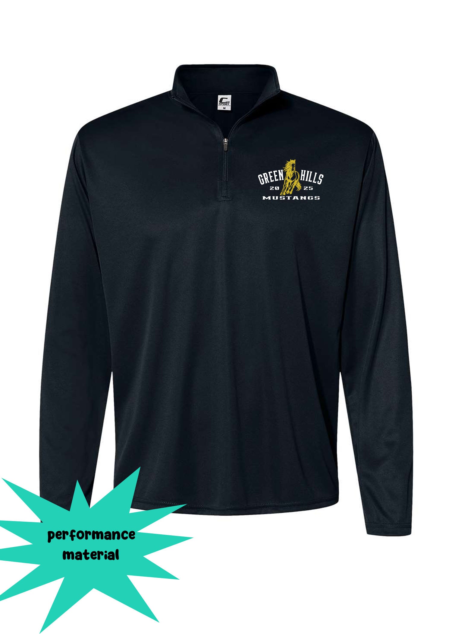 Green Hills Quarter Zip Long Sleeve Design 20