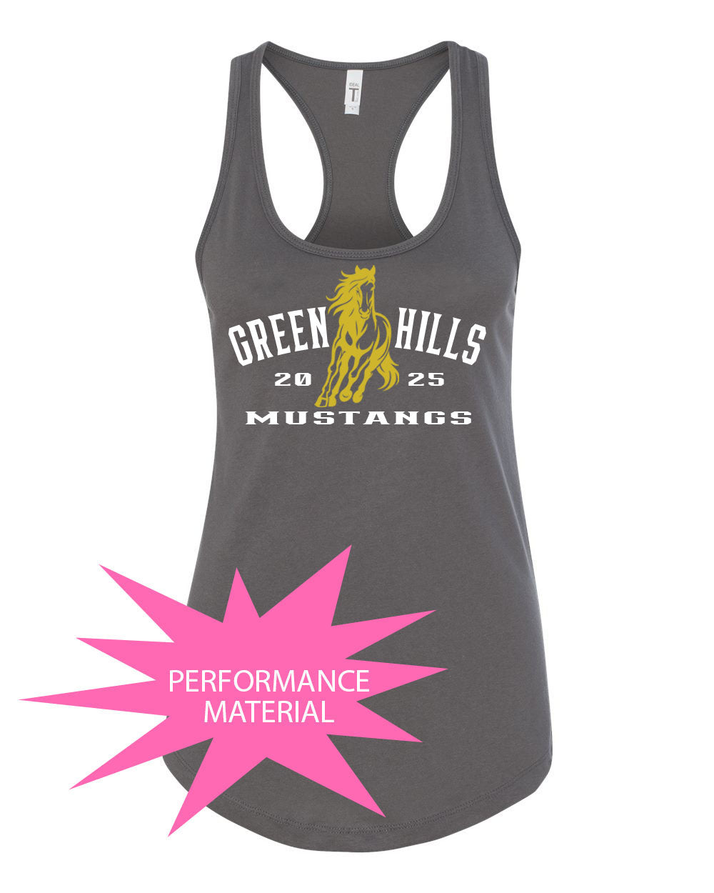 Green Hills Performance Racerback Tank Top Design 20