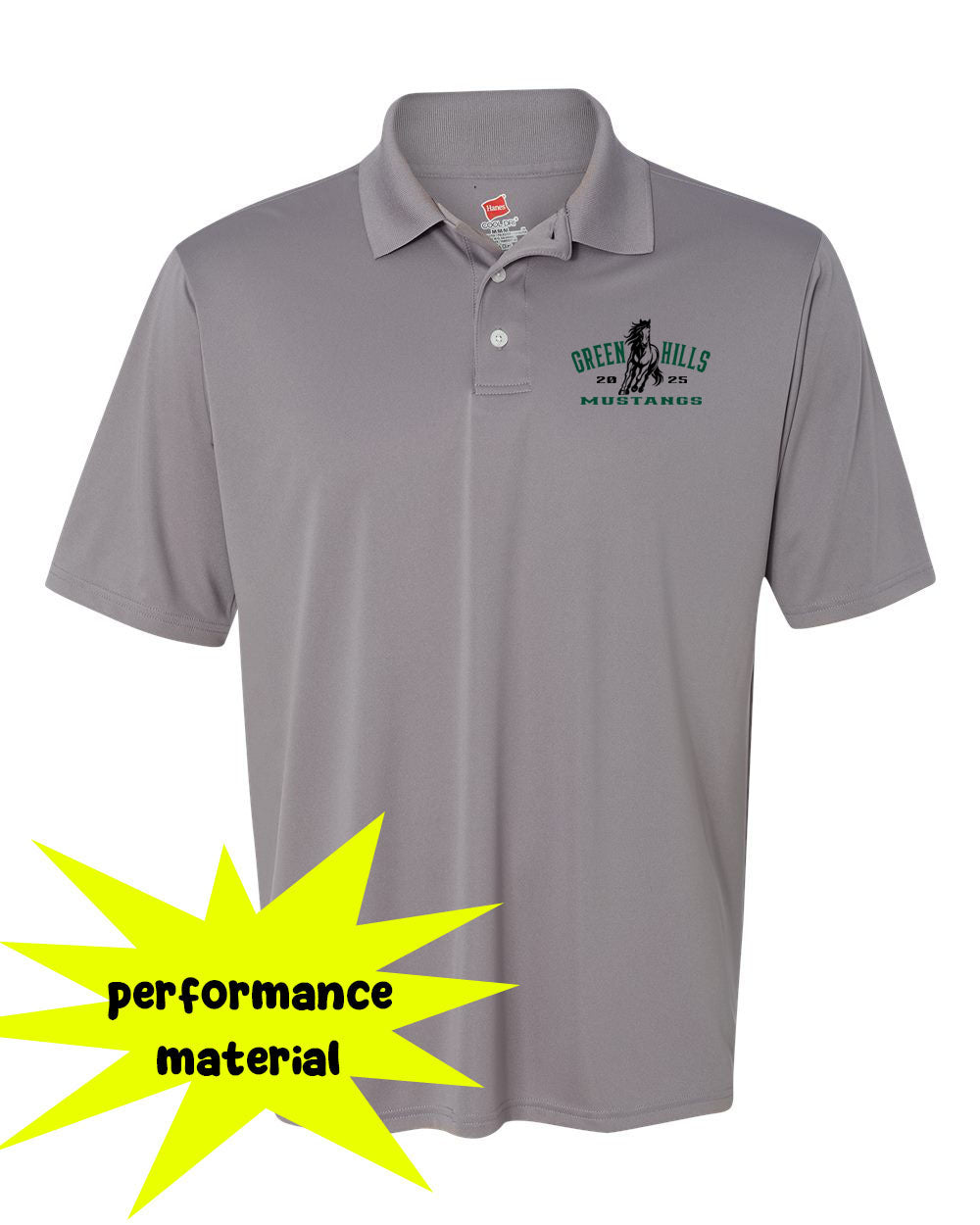 Green Hills Performance Material Polo T-Shirt Design 20
