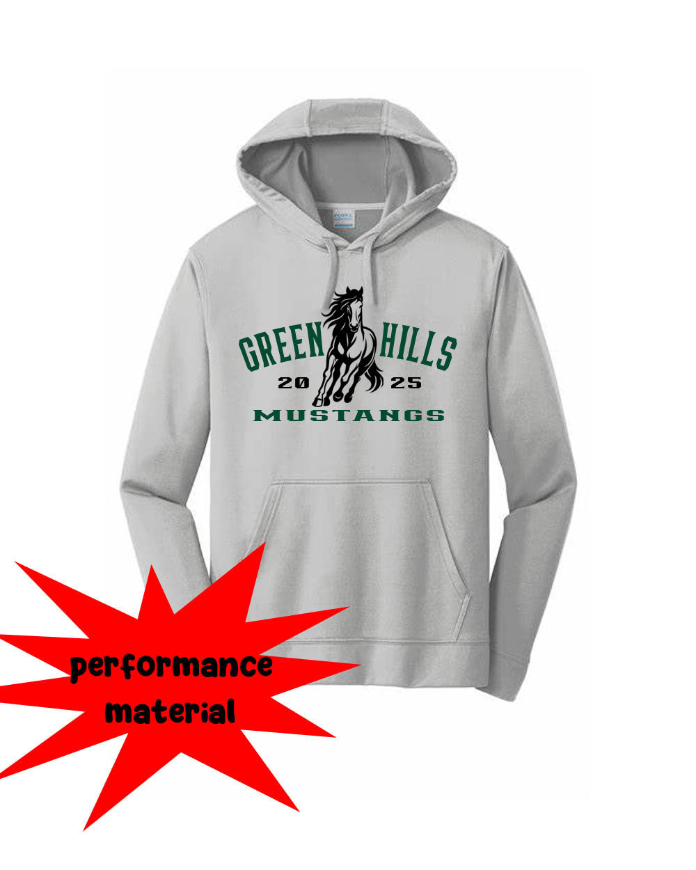 Green Hills Performance Hooded Sweatshirt Design 20