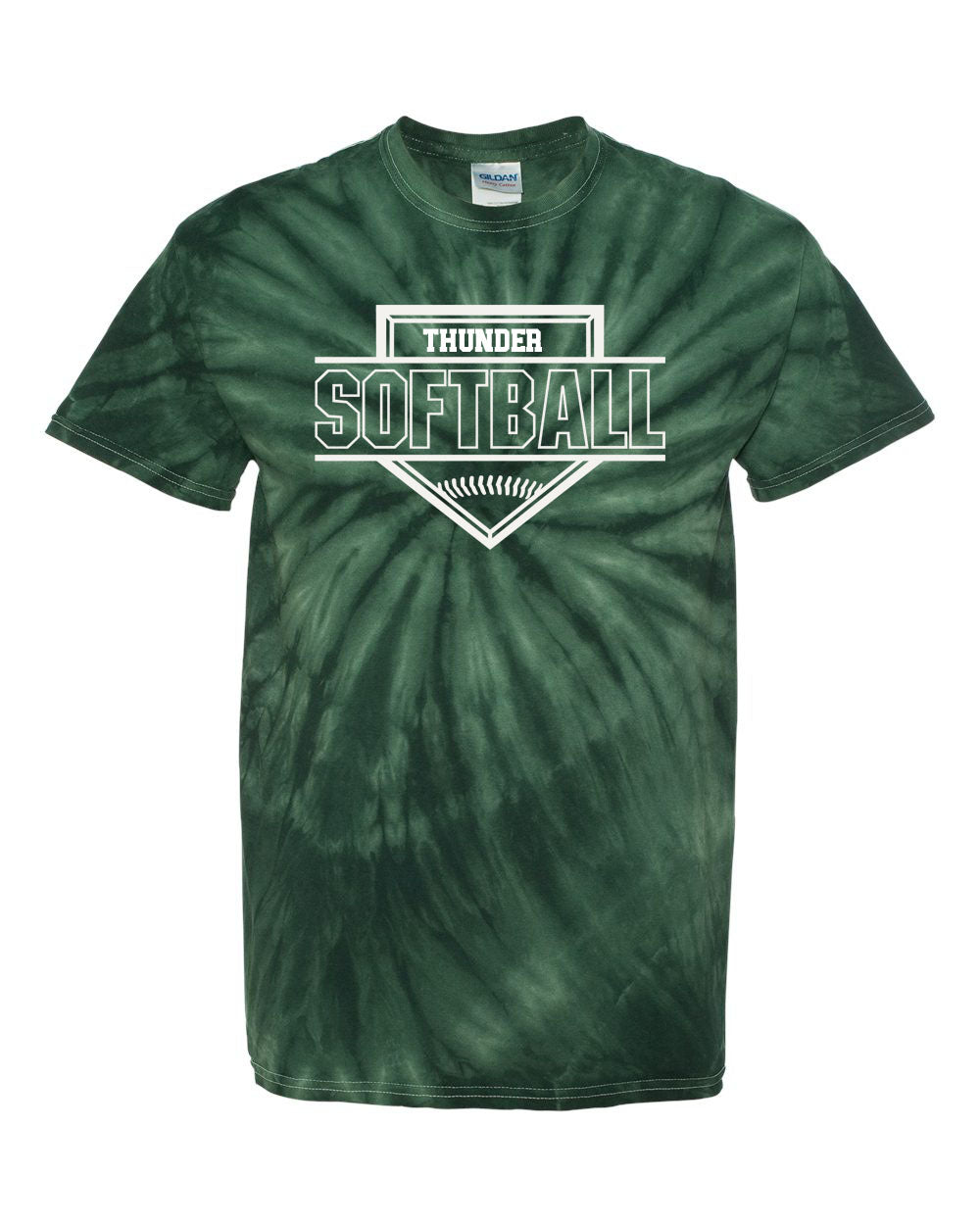 Green Thunder Tie Dye t-shirt Design 1