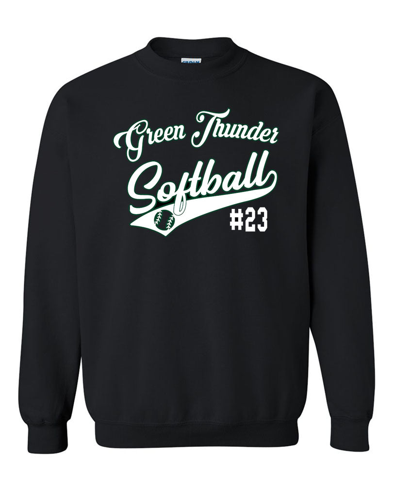 Green Thunder Design 2 non hooded sweatshirt