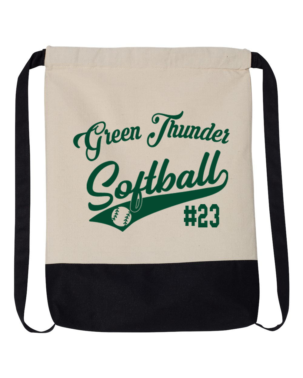 Green Thunder Design 2 Drawstring Bag