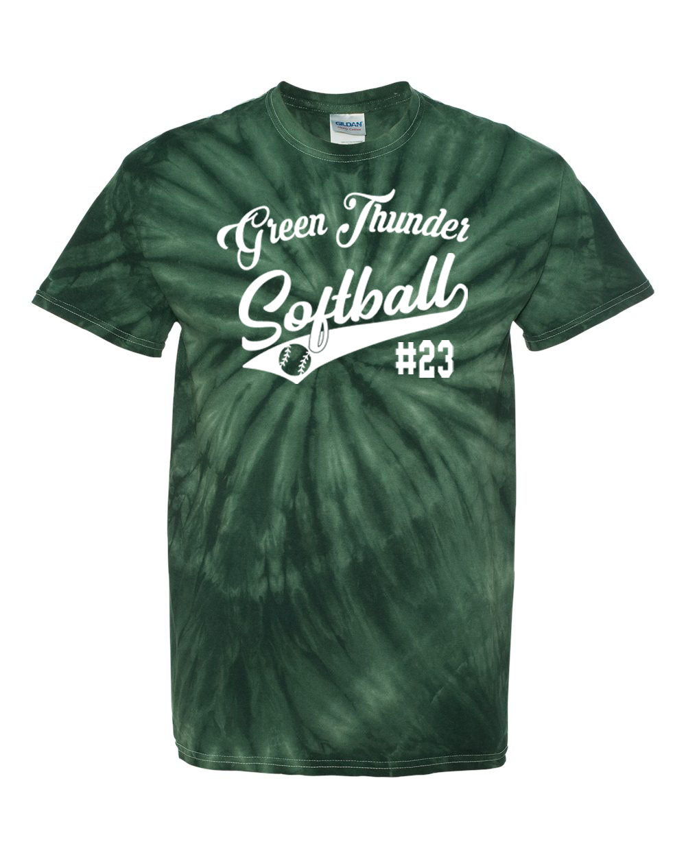 Green Thunder Tie Dye t-shirt Design 2