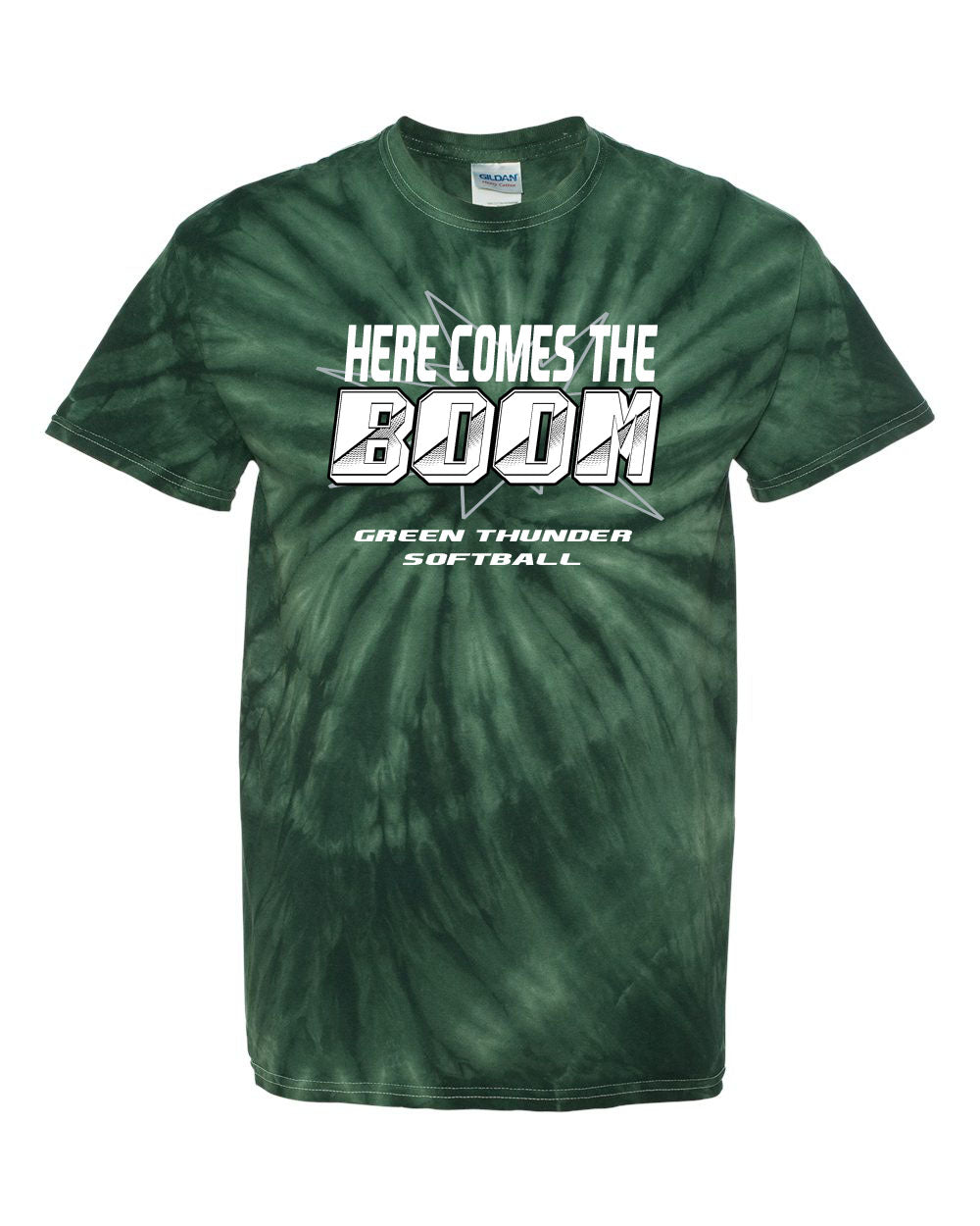 Green Thunder Tie Dye t-shirt Design 3