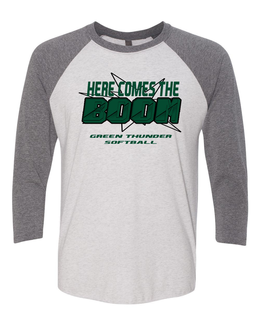 Green Thunder Design 3 raglan shirt