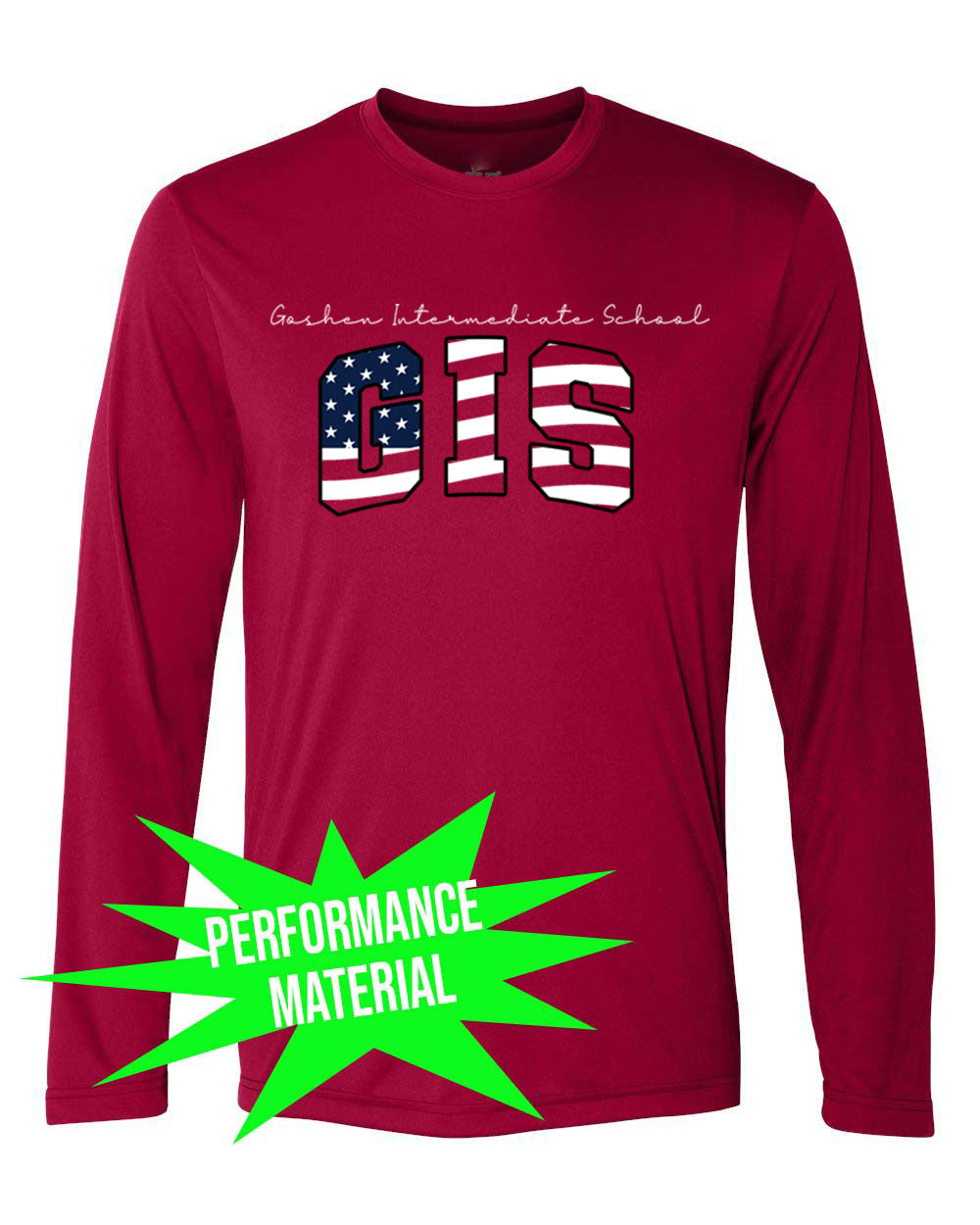 Goshen School Performance Material Long Sleeve Shirt Design 8