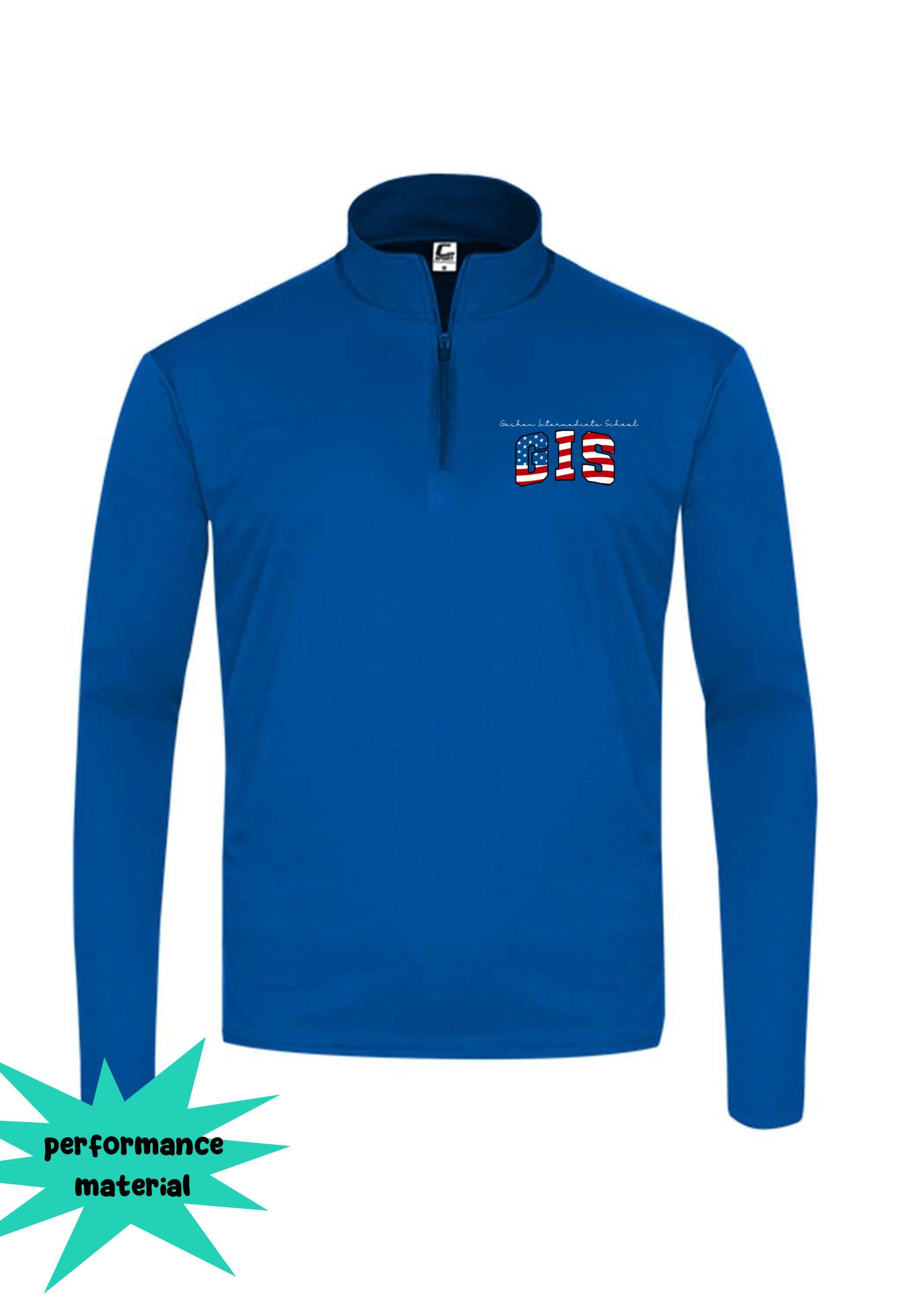 Goshen School Quarter Zip Long Sleeve Design 8