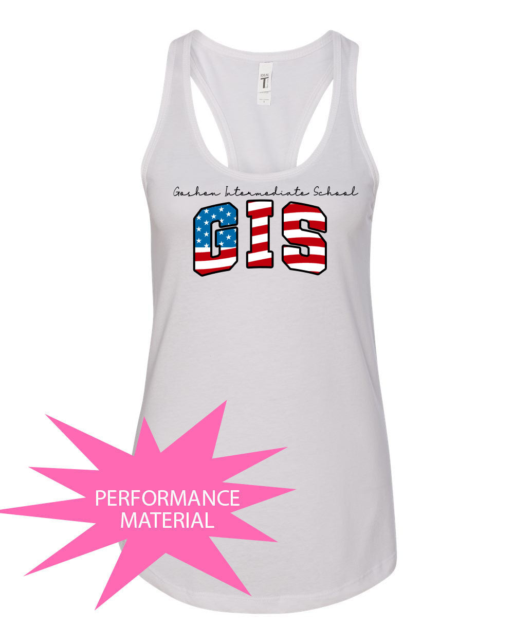 Goshen School Performance Racerback Tank Top Design 8
