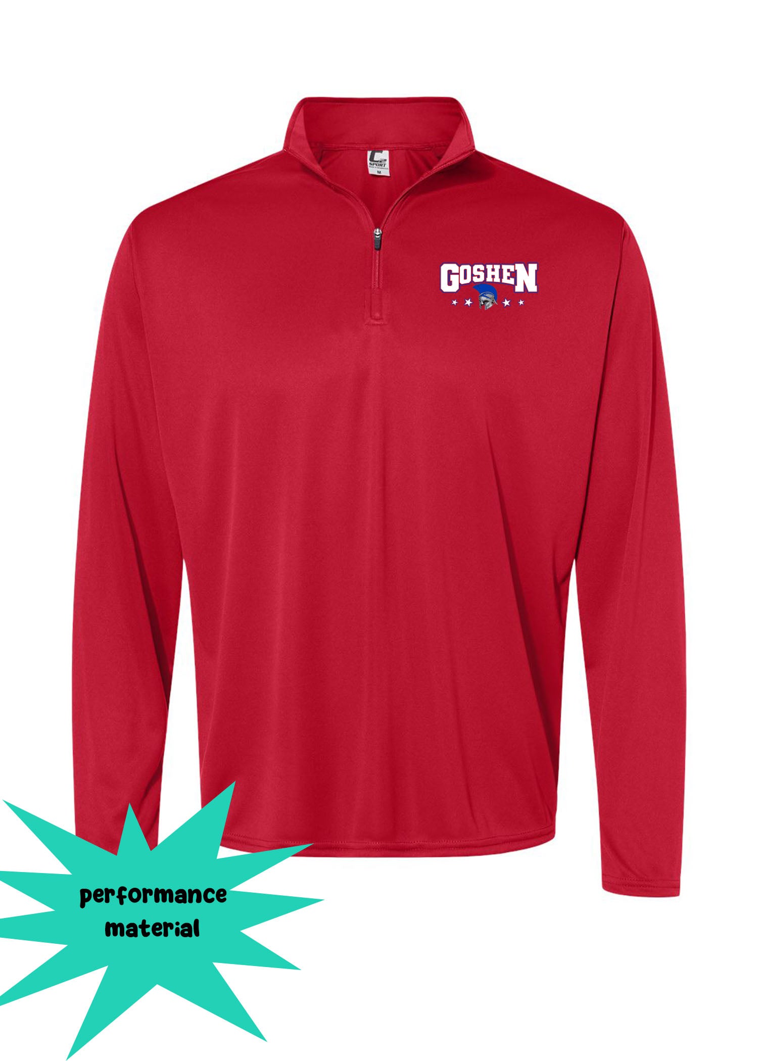 Goshen School Quarter Zip Long Sleeve Design 9