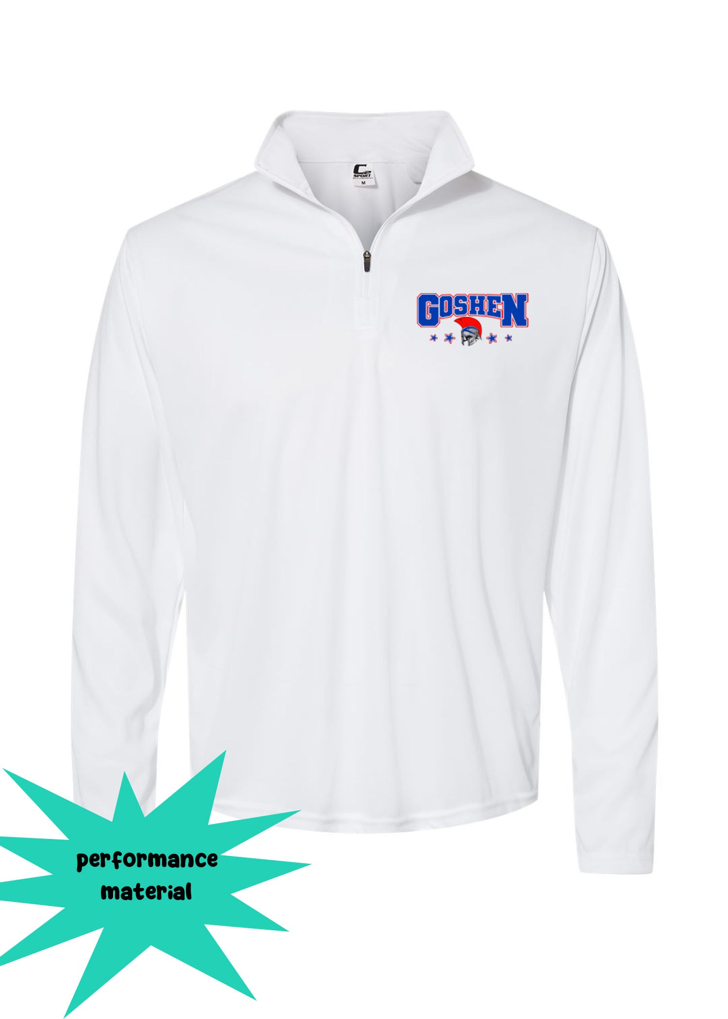 Goshen School Quarter Zip Long Sleeve Design 9