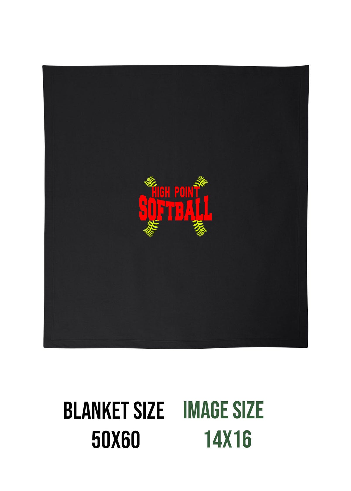 High Point Softball Design 1 Blanket