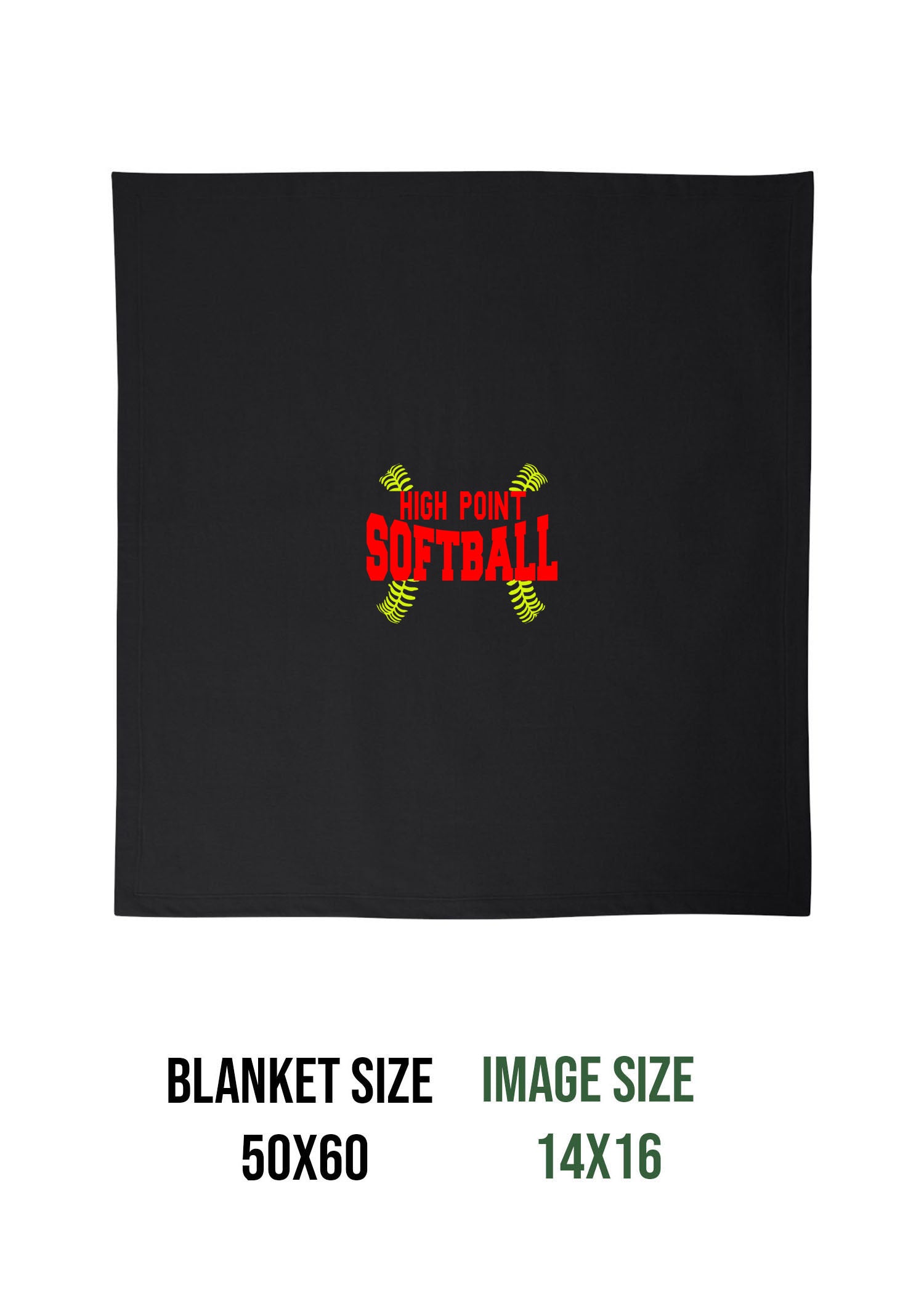 High Point Softball Design 1 Blanket