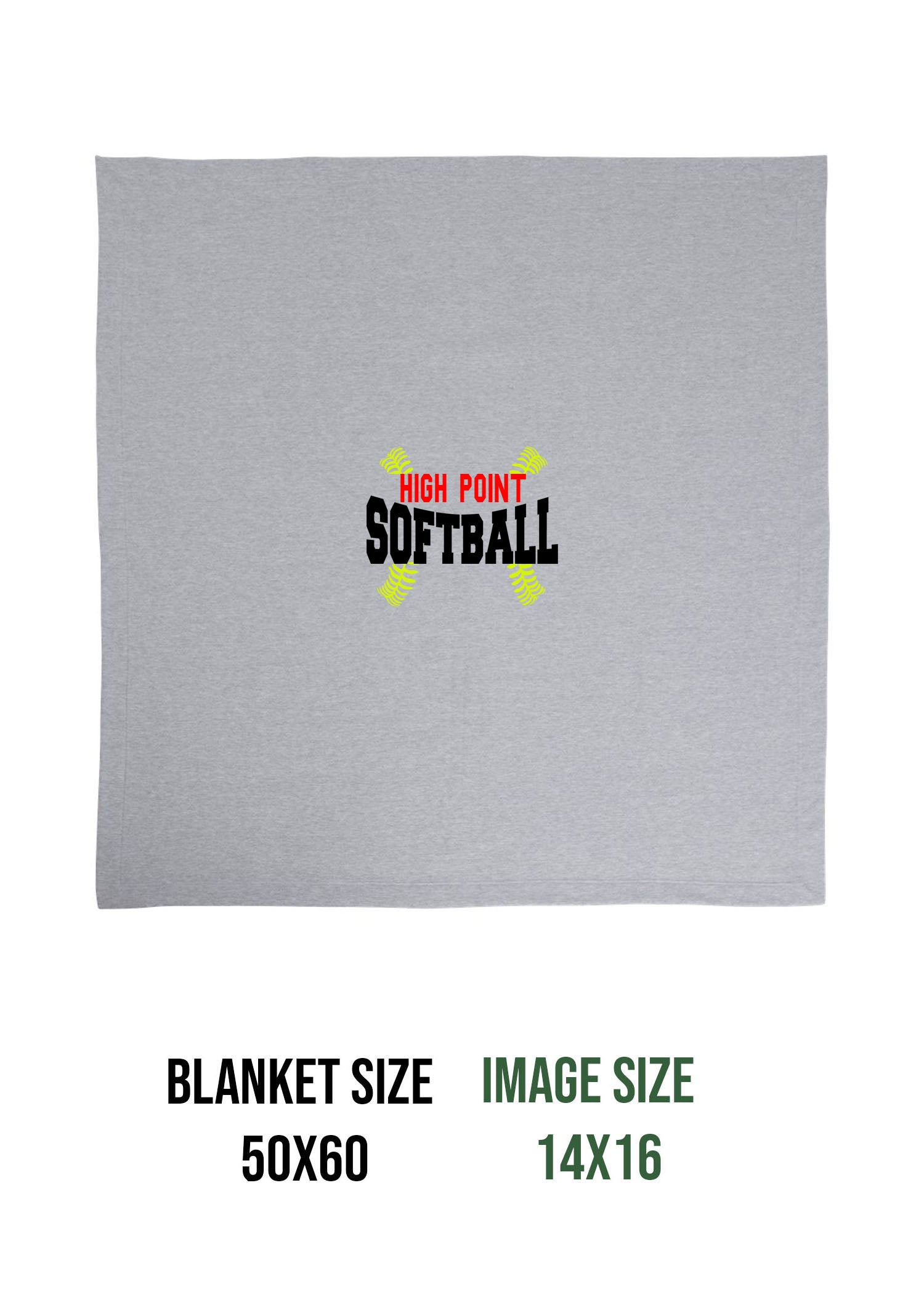 High Point Softball Design 1 Blanket
