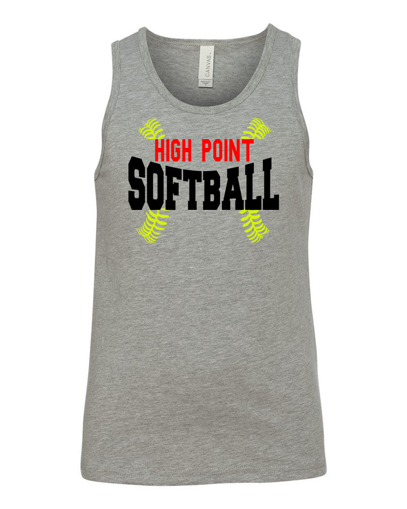 High Point Softball design 1 Ladies Muscle Tank Top