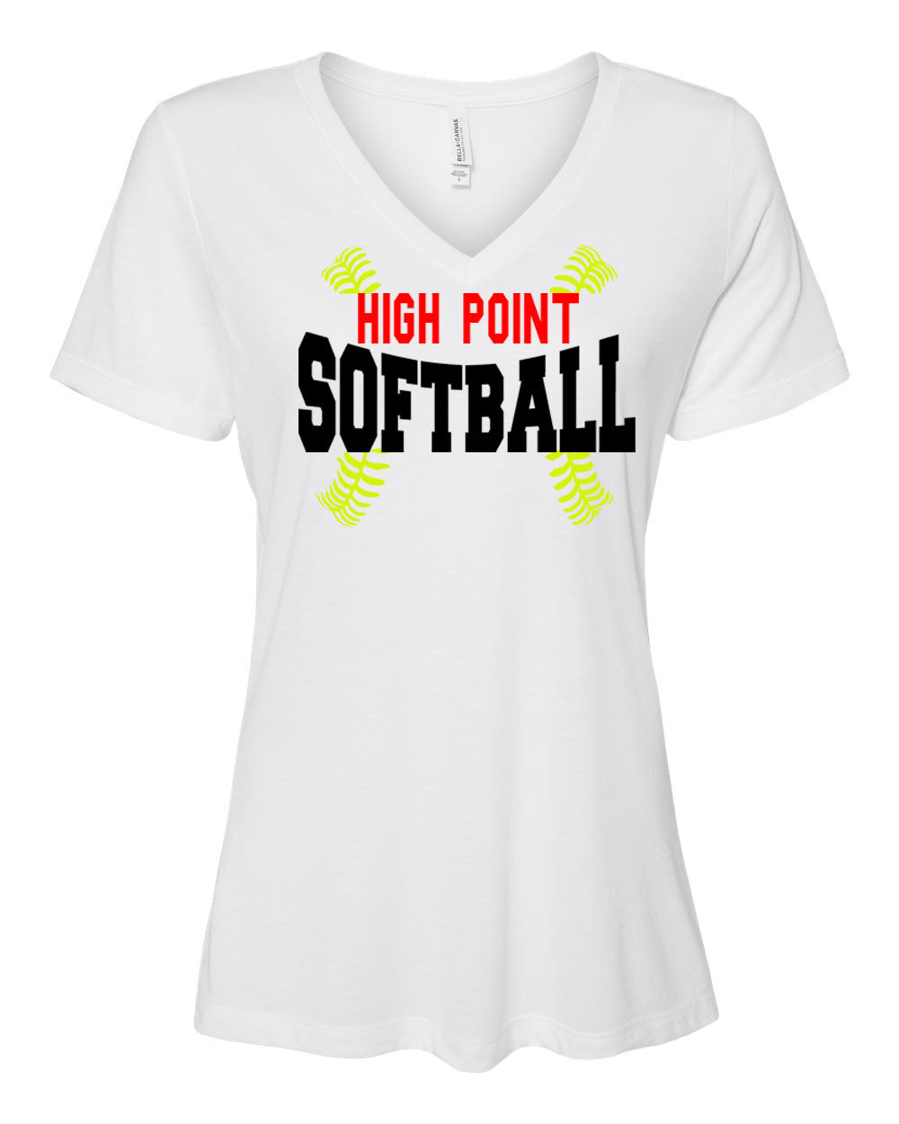 High Point Softball Design 1 V-neck T-Shirt