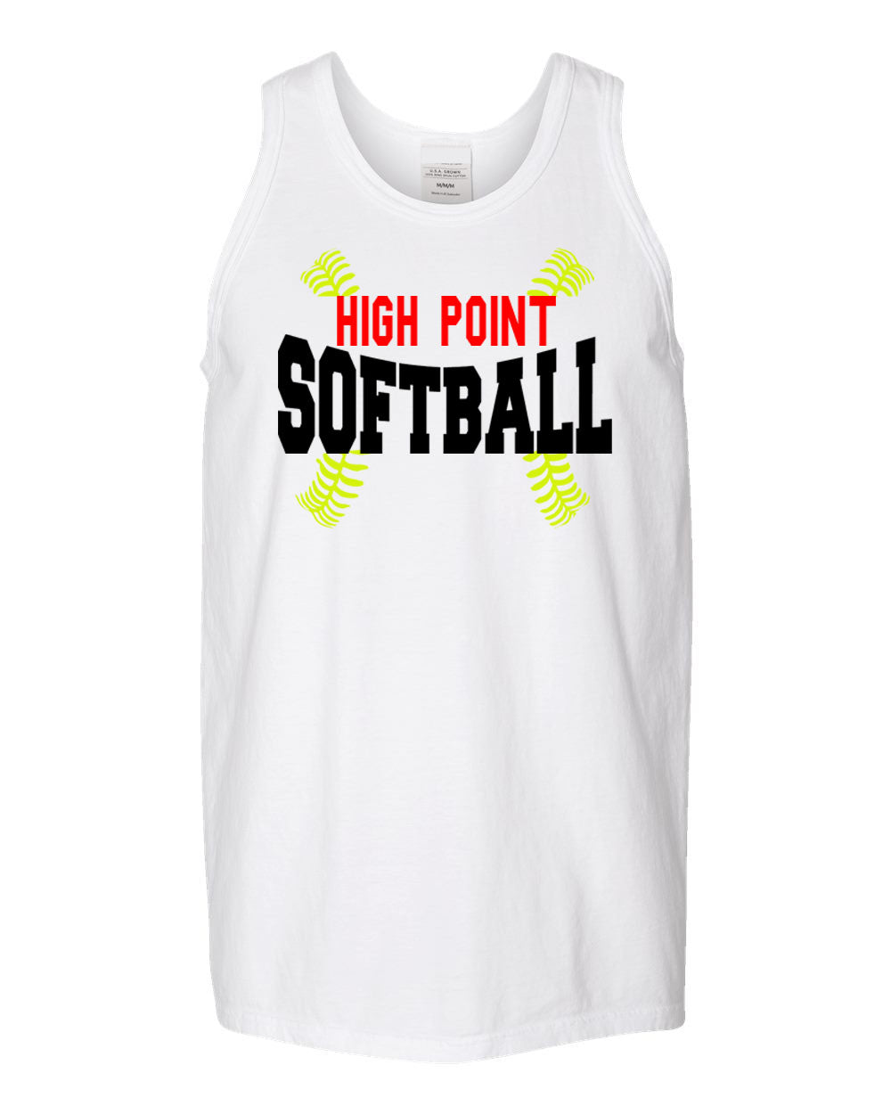 High Point Softball design 1 Ladies Muscle Tank Top
