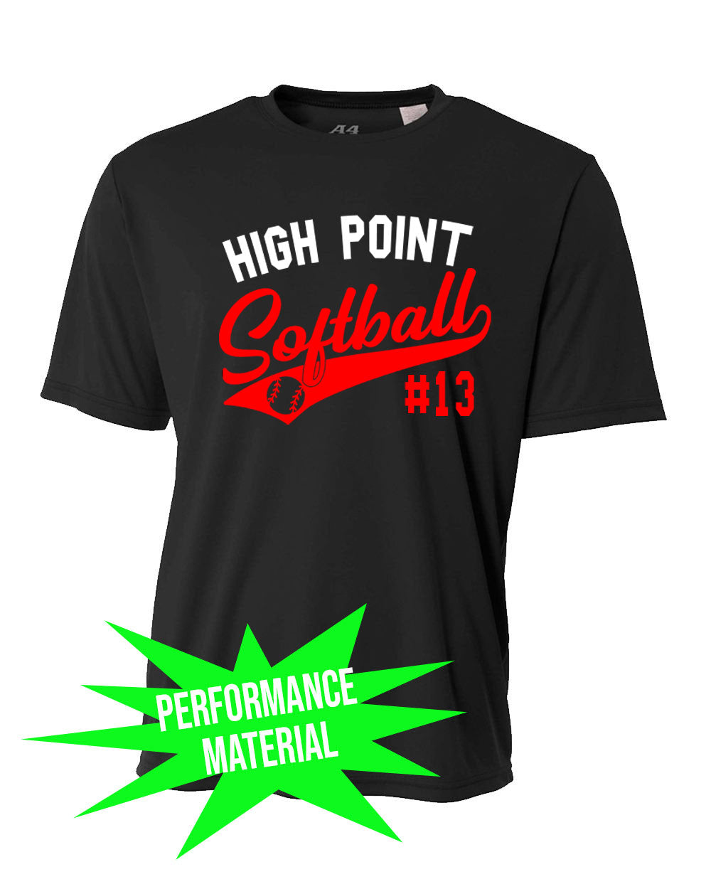 High Point Softball Performance Material design 2 T-Shirt