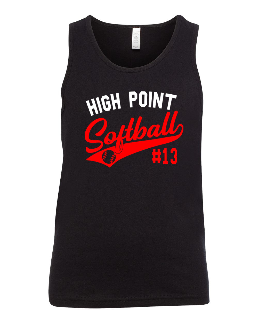 High Point Softball design 2 Ladies Muscle Tank Top