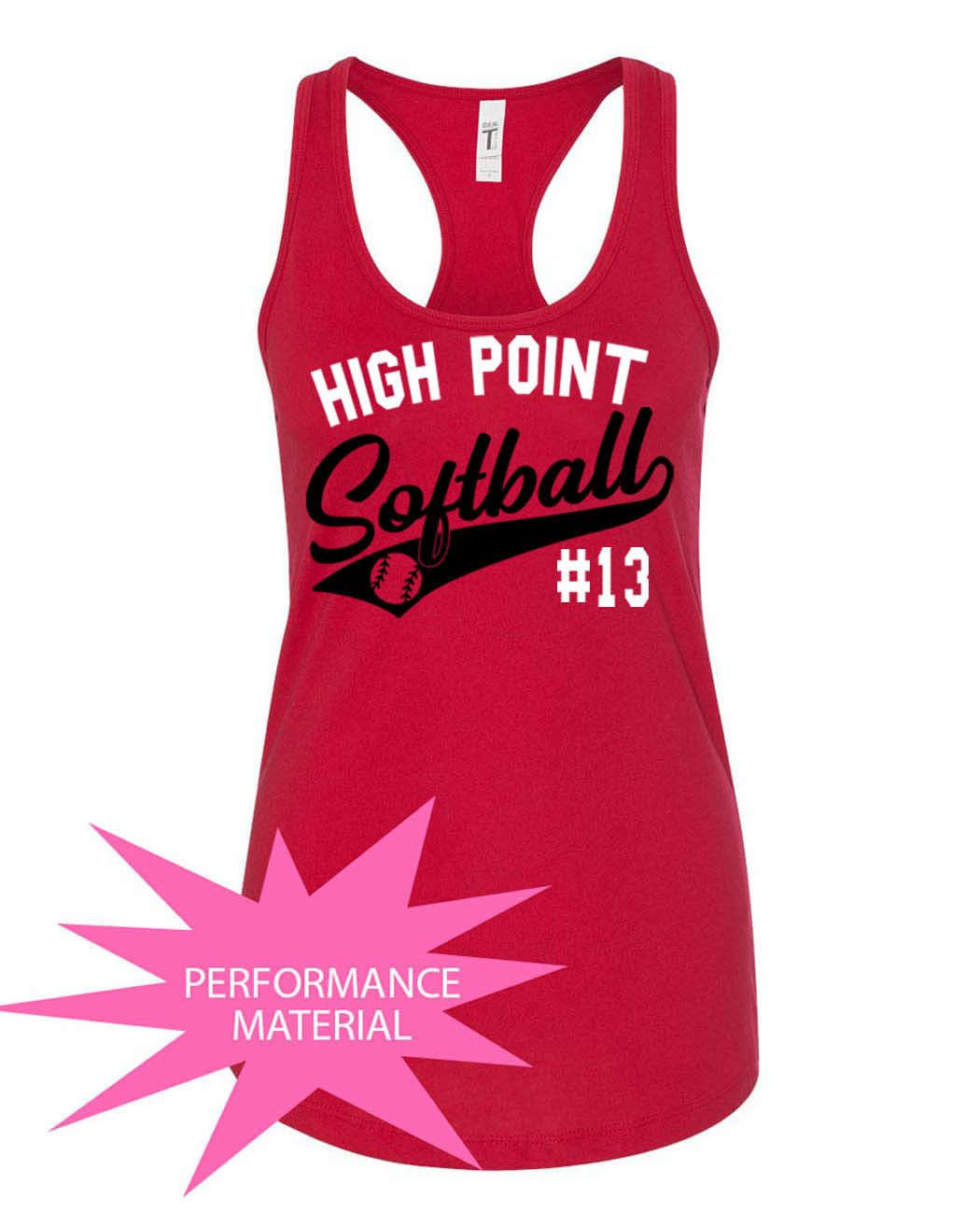 High Point Softball  Design 2 Performance Racerback Tank Top