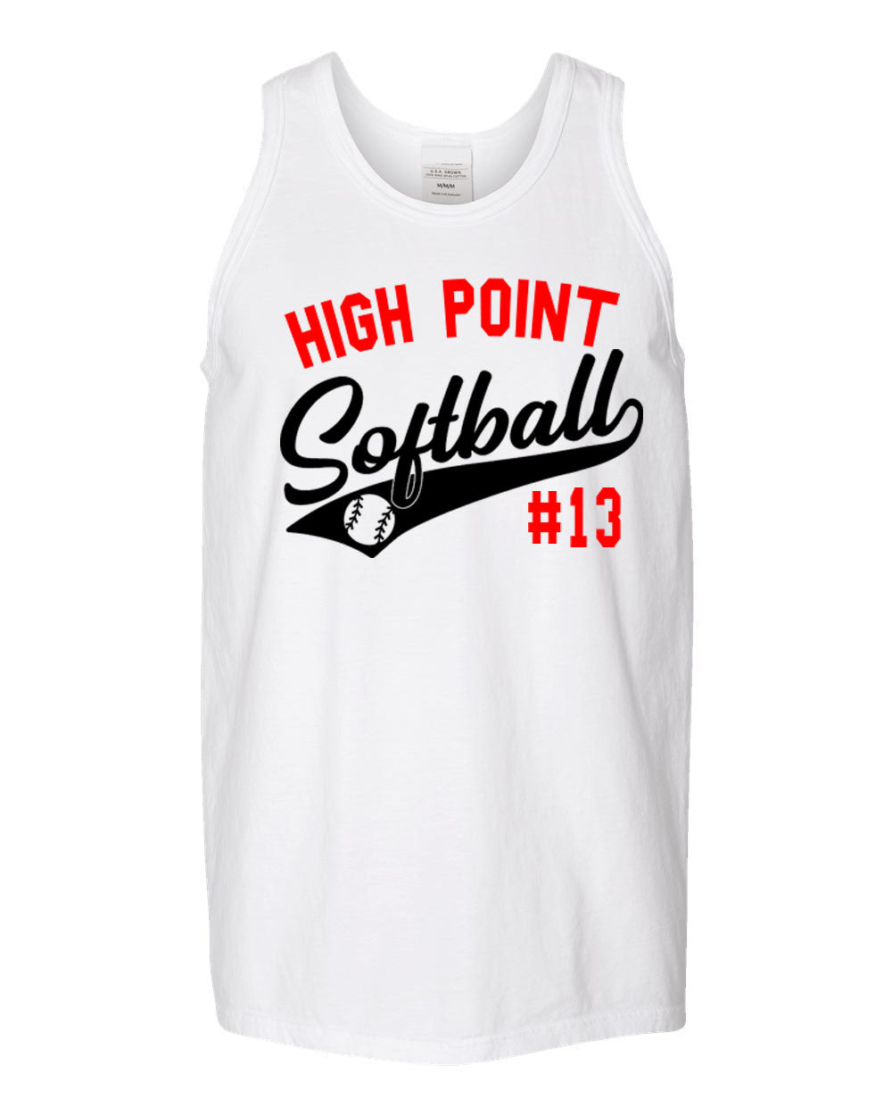 High Point Softball design 2 Ladies Muscle Tank Top
