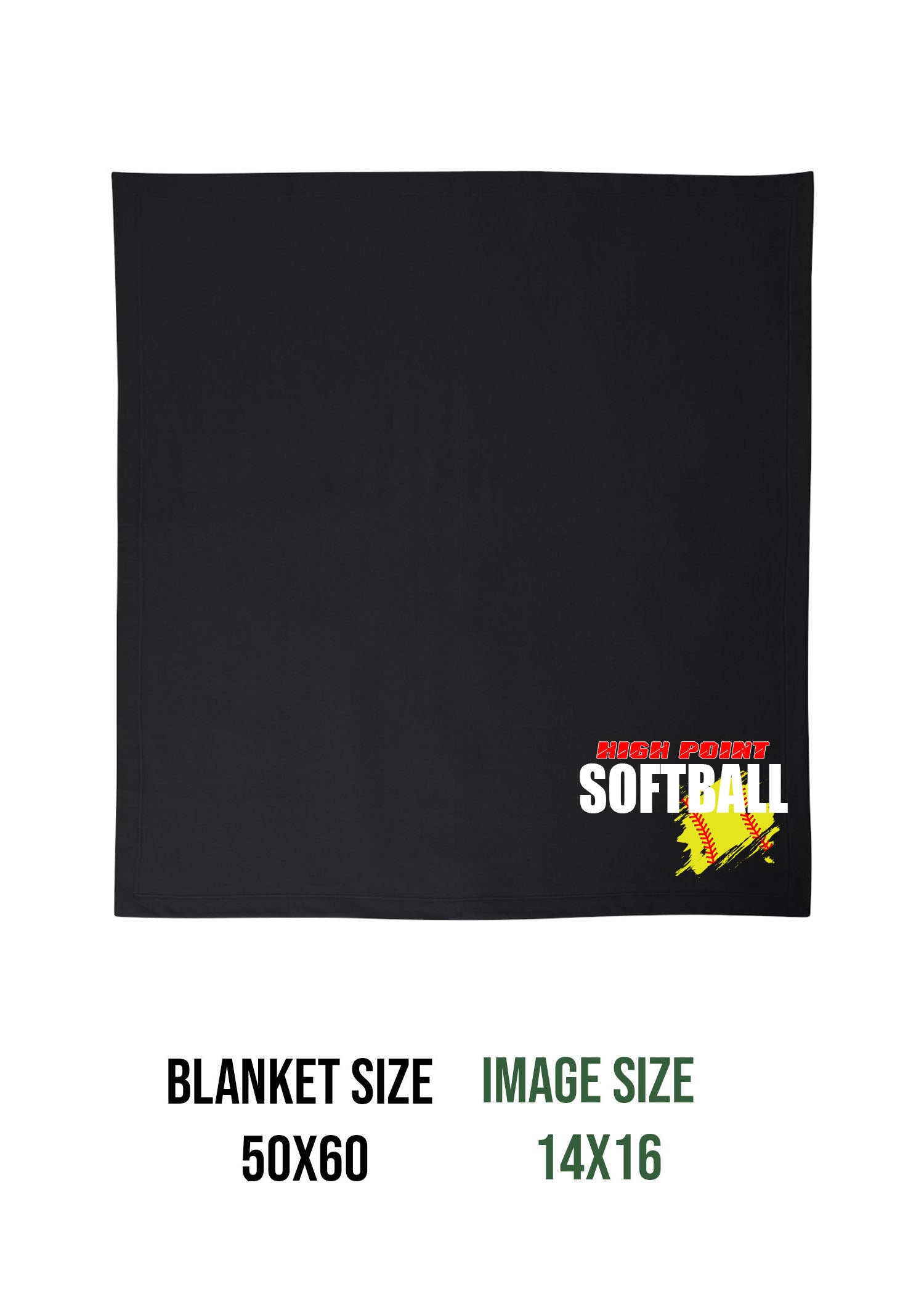 High Point Softball Design 3 Blanket