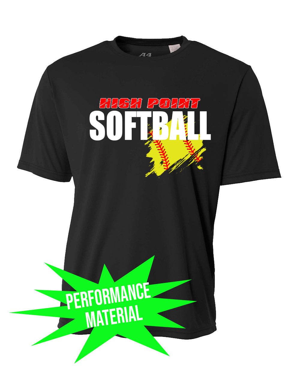 High Point Softball Performance Material design 3 T-Shirt