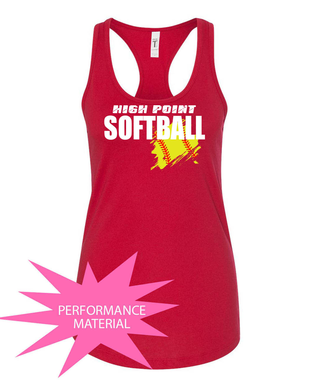 High Point Softball  Design 3 Performance Racerback Tank Top