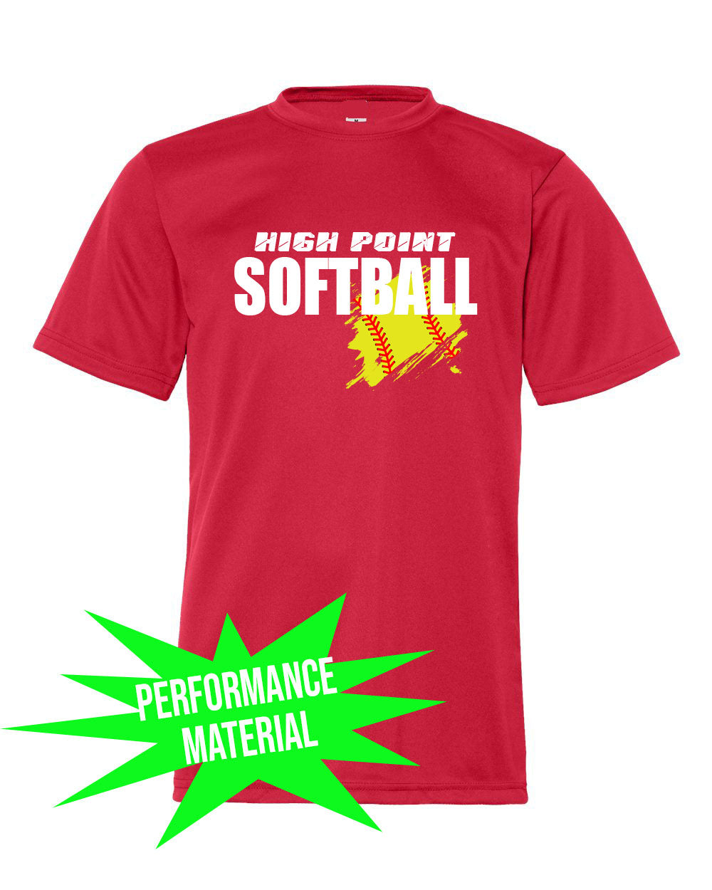 High Point Softball Performance Material design 3 T-Shirt