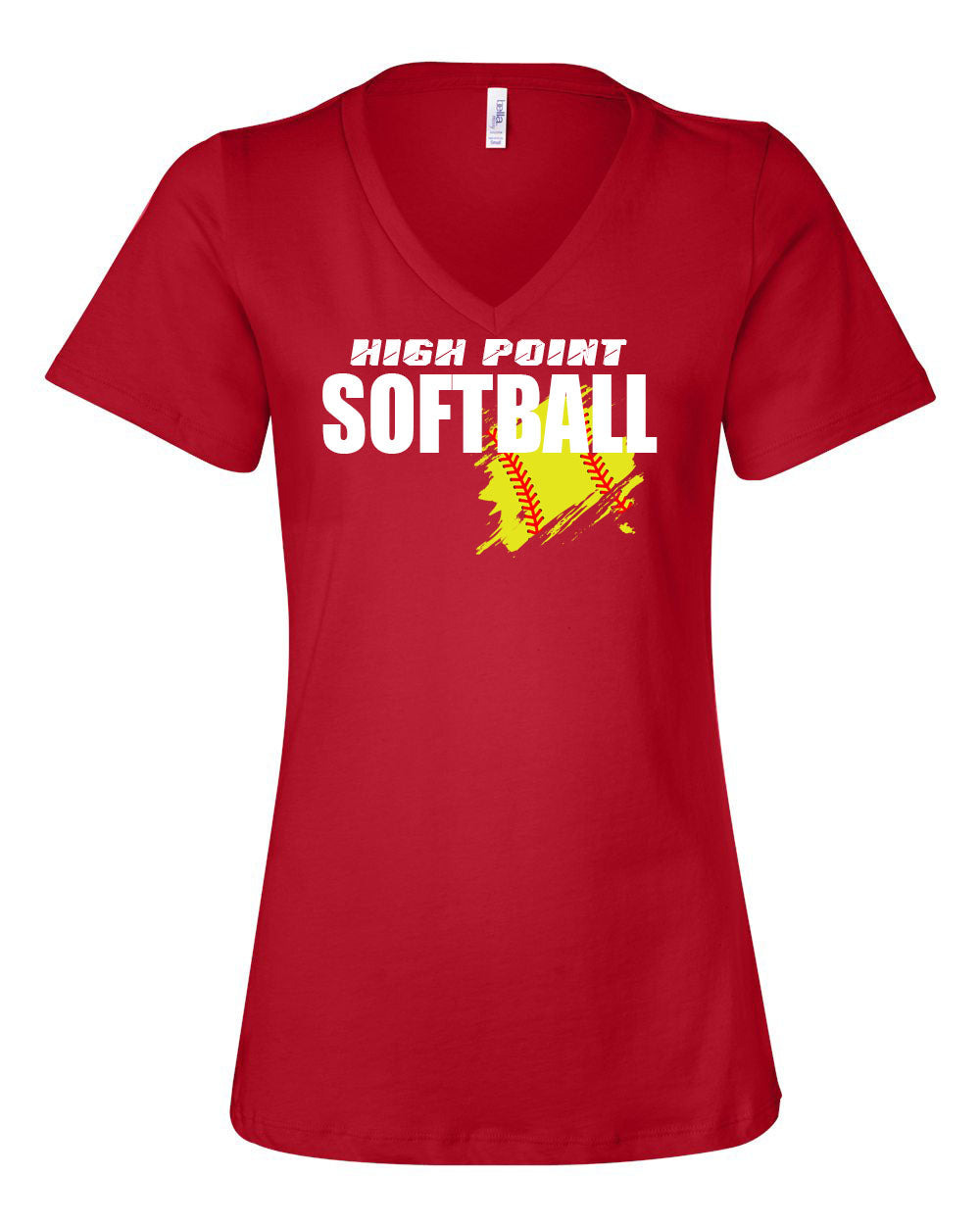 High Point Softball Design 3 V-neck T-Shirt