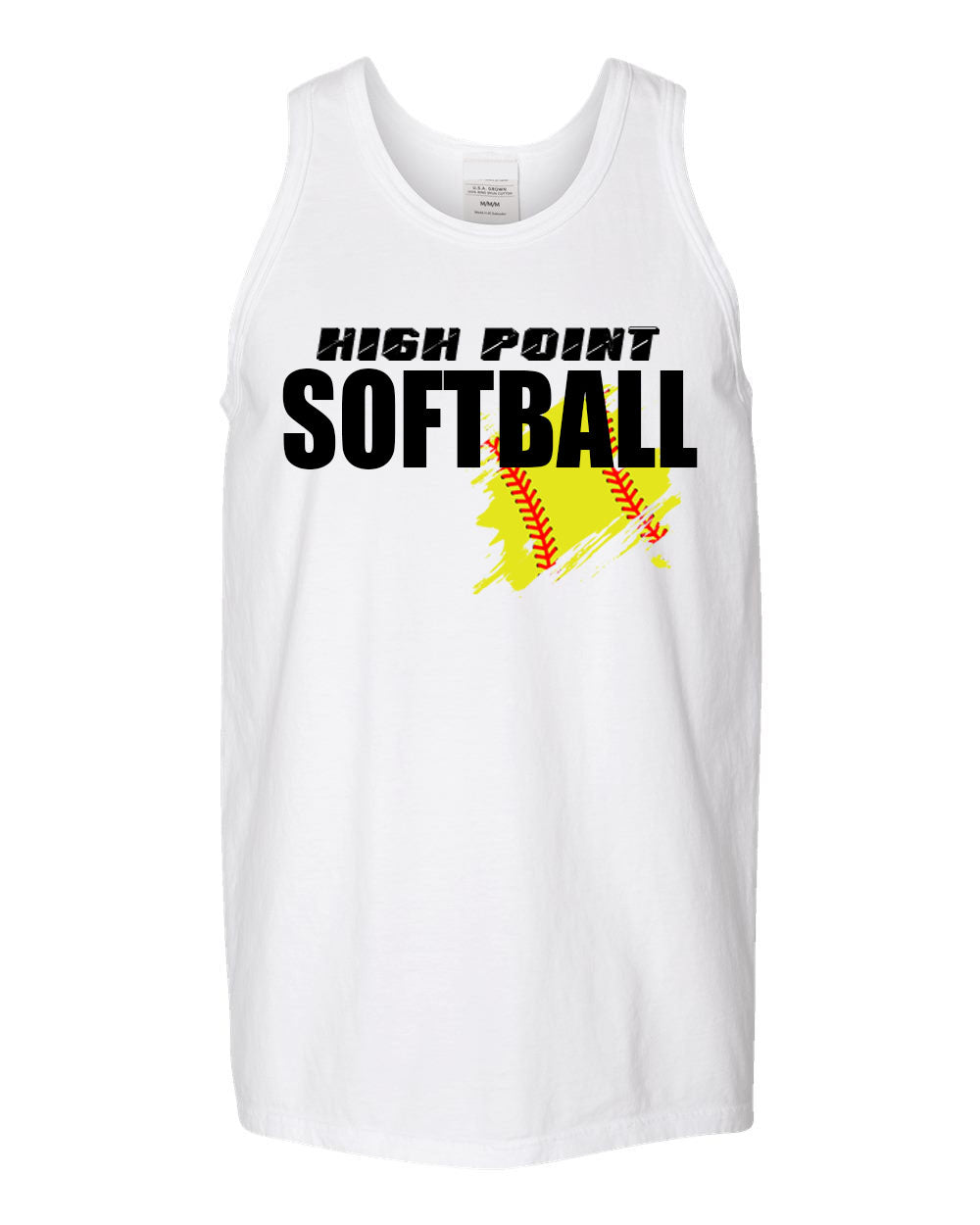 High Point Softball design 3 Ladies Muscle Tank Top