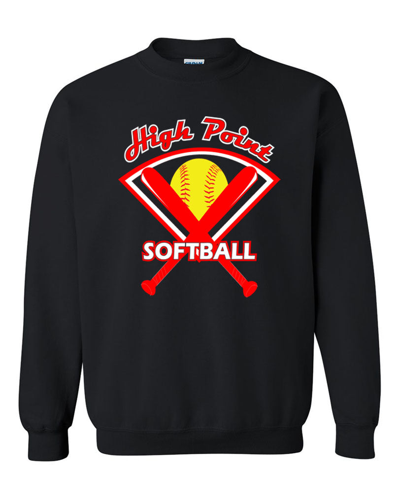 High Point Softball non hooded sweatshirt Design 4