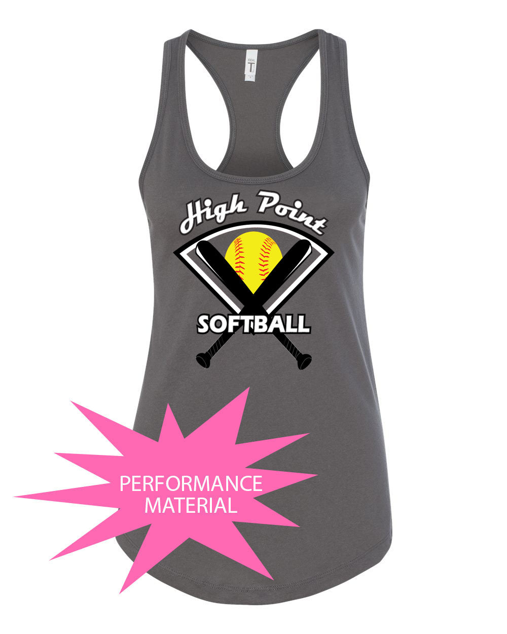 High Point Softball  Design 4 Performance Racerback Tank Top
