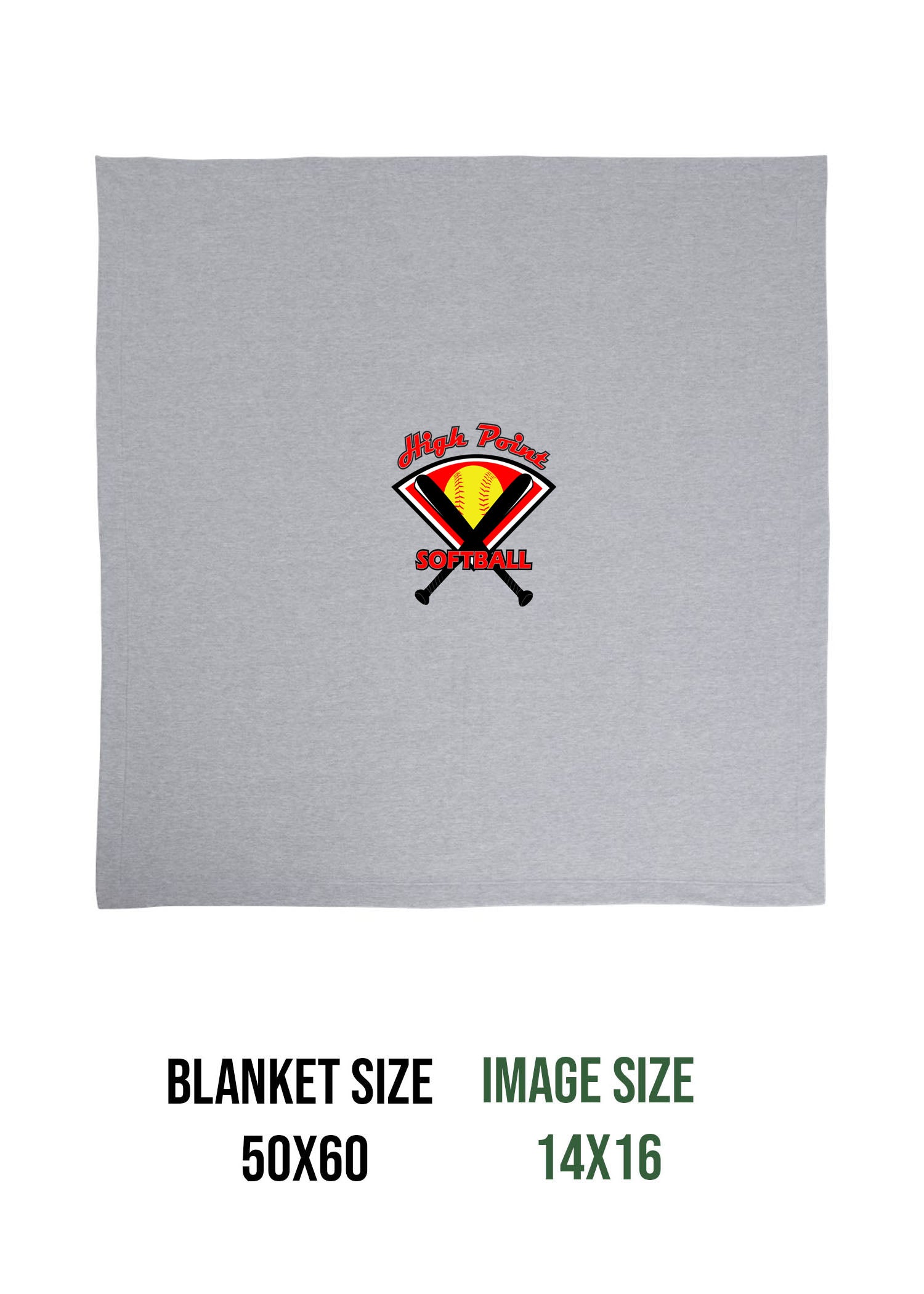 High Point Softball Design 4 Blanket