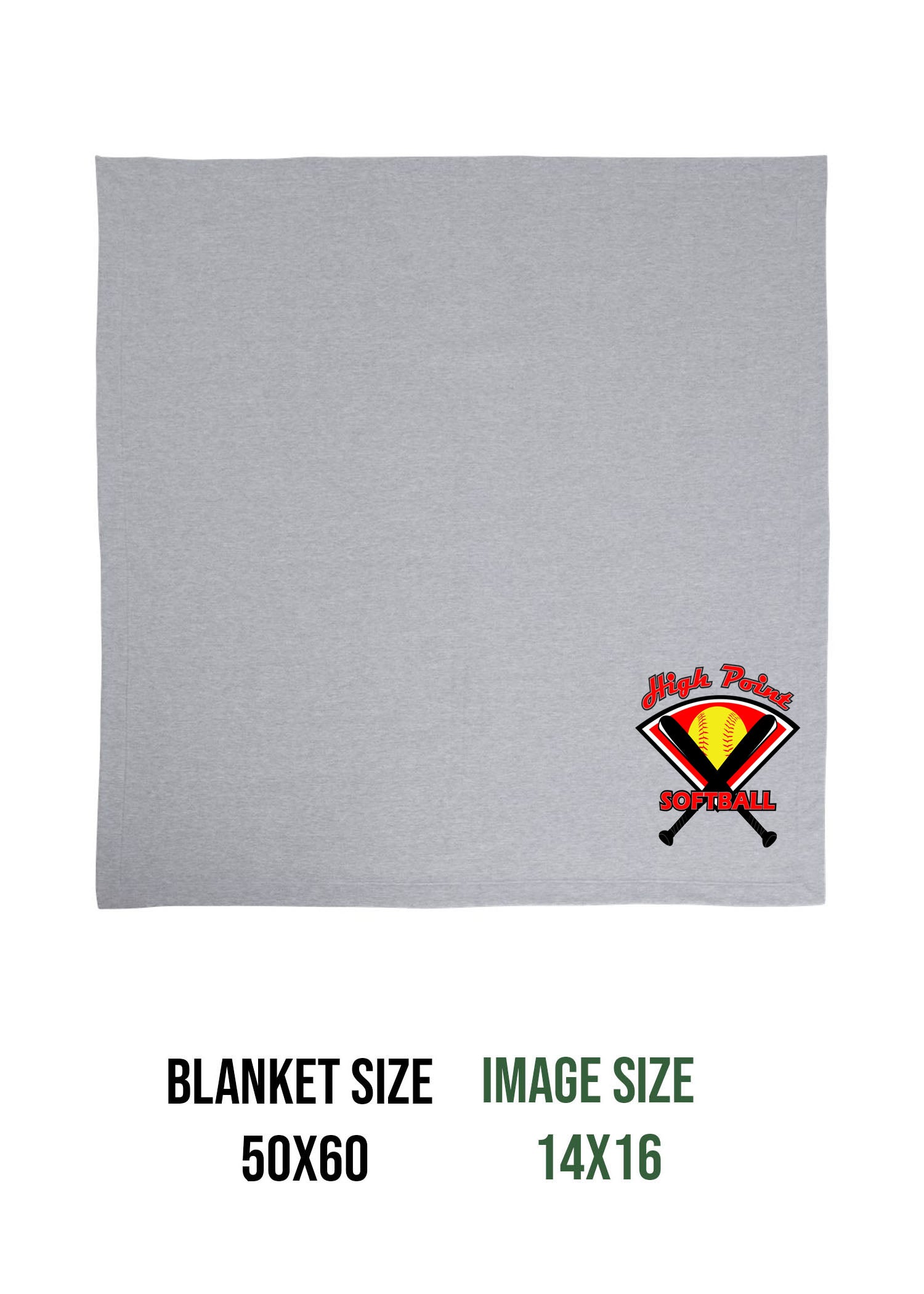 High Point Softball Design 4 Blanket
