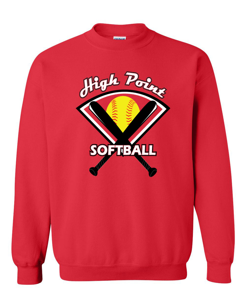 High Point Softball non hooded sweatshirt Design 4
