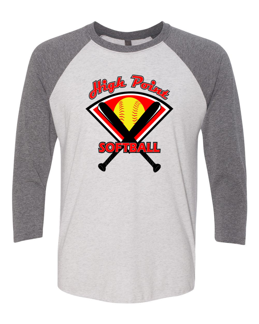 High Point Softball design 4 raglan shirt