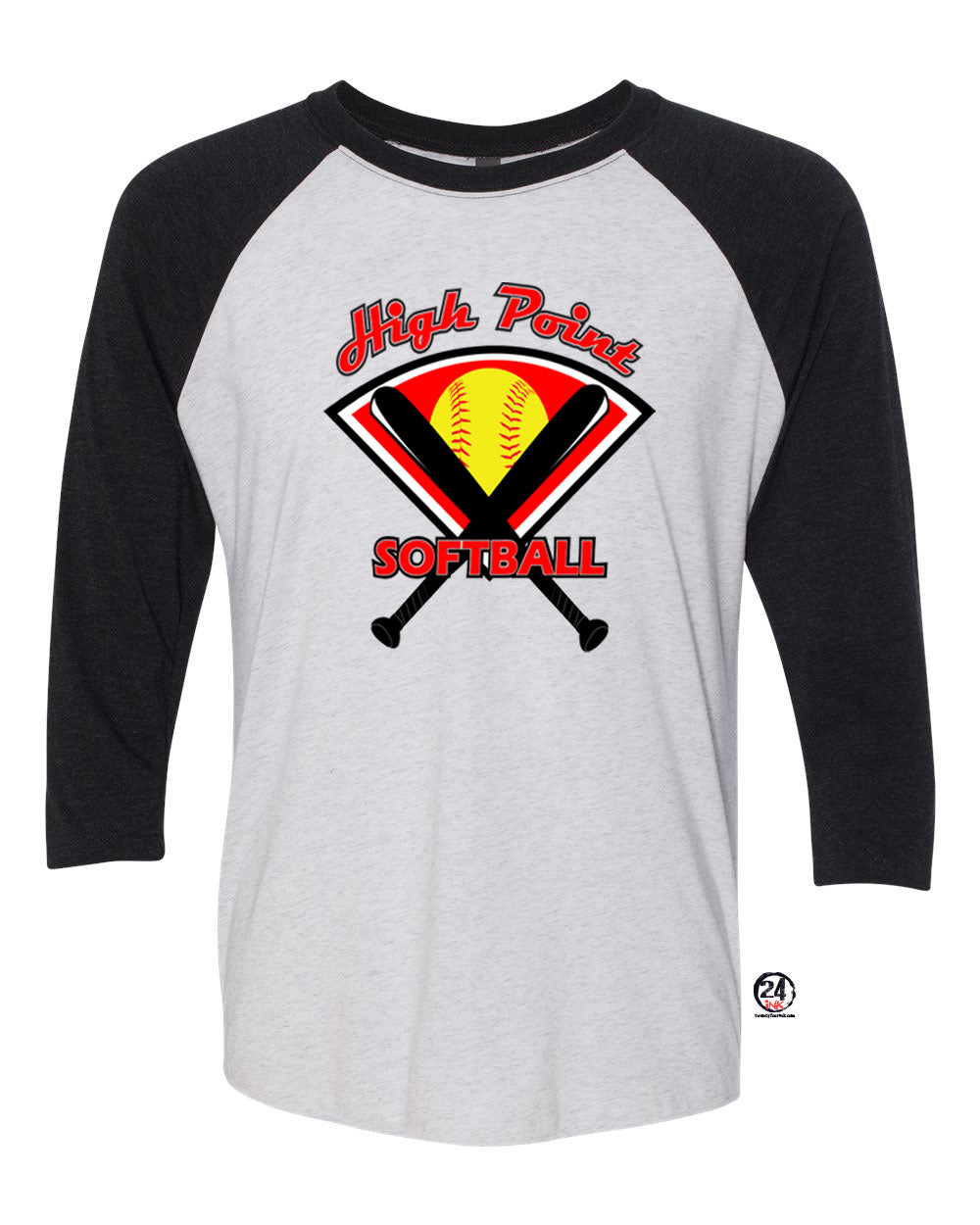 High Point Softball design 4 raglan shirt