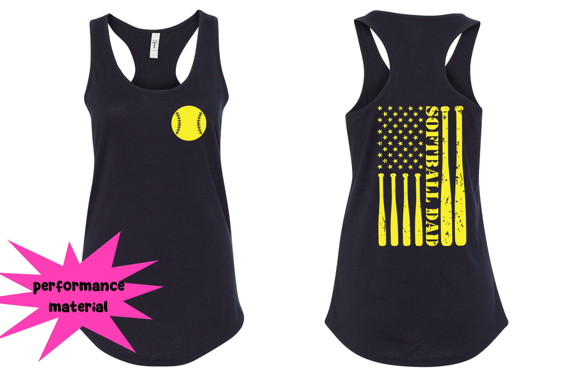 High Point Softball  Design 5 Performance Racerback Tank Top