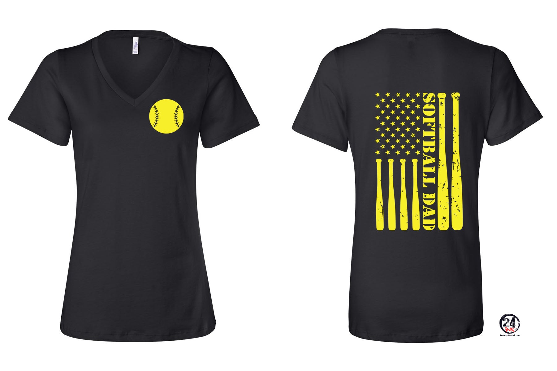 High Point Softball Design 5 V-neck T-Shirt