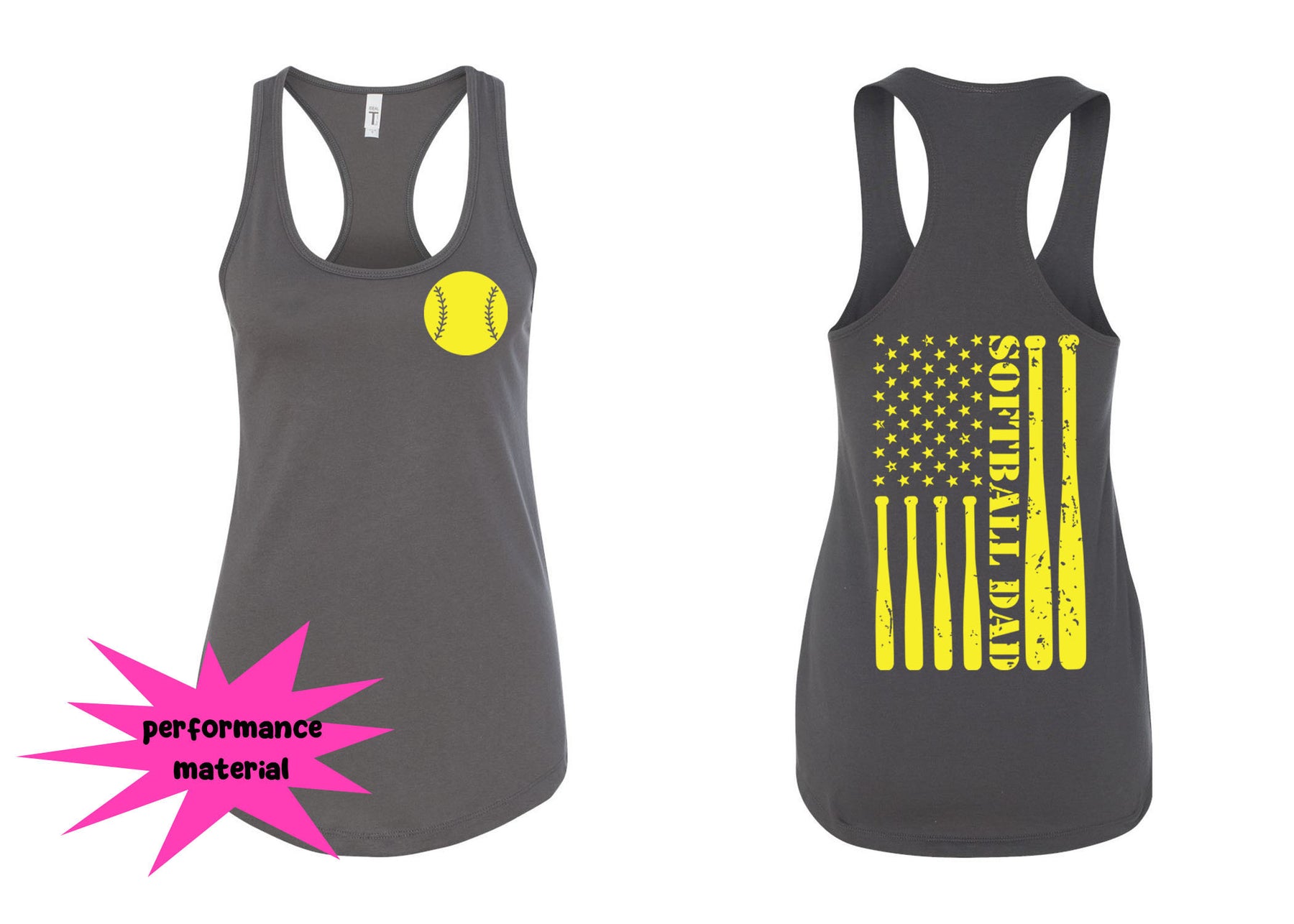 High Point Softball  Design 5 Performance Racerback Tank Top